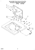WASHER TOP AND LID Diagram and Parts List for LTG6234AN0  Whirlpool Washer Dryer Combo