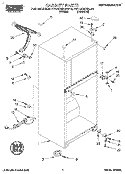 CABINET Diagram and Parts List for RT14DMXBL10  Roper Refrigerator
