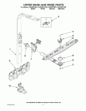UPPER WASH AND RINSE PARTS Diagram and Parts List for KUDS30IXBL0  KitchenAid Dishwasher