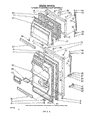DOOR Diagram and Parts List for ET14DCXRWR0  Whirlpool Refrigerator