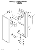 Part Location Diagram of WP2304832S Whirlpool Refrigerator/Freezer Door Handle