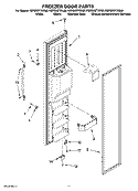 FREEZER DOOR PARTS Diagram and Parts List for KSRS25FTBT00  KitchenAid Refrigerator