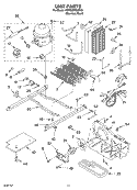 UNIT Diagram and Parts List for KSRS25FGSS15  KitchenAid Refrigerator