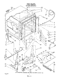 TUB , LITERATURE AND OPTIONAL Diagram and Parts List for DU8116XT2  Whirlpool Dishwasher