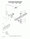 UPPER WASH AND RINSE PARTS Diagram and Parts List for KUDL40CVBL4  KitchenAid Dishwasher