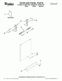 DOOR AND PANEL PARTS Diagram and Parts List for GU3000XTXQ3  Whirlpool Dishwasher