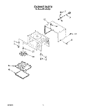 CABINET Diagram and Parts List for MS1040XYQ0  Whirlpool Microwave