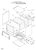 OVEN Diagram and Parts List for FGP215EW4  Roper Range