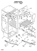 LINER PARTS Diagram and Parts List for IKT184301  Inglis Refrigerator