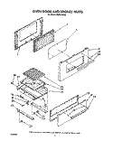 OVEN DOOR AND BROILER Diagram and Parts List for FGP310VL2  Roper Range