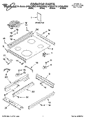 COOKTOP PARTS Diagram and Parts List for GY396LXPB02  Whirlpool Range