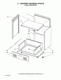 3 - DRAWER GEARBOX PARTS Diagram and Parts List for GAGD283DTG00  Whirlpool Cabinet