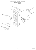 CONTROL PANEL Diagram and Parts List for MT0130SJB0  Whirlpool Microwave