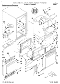 CABINET LINER AND DOOR, LITERATURE Diagram and Parts List for KUIS185EBL1  KitchenAid Ice Maker