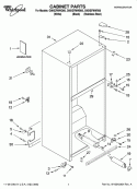 CABINET PARTS Diagram and Parts List for G9IXEFMWS00  Whirlpool Refrigerator