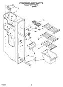 FREEZER LINER PARTS Diagram and Parts List for 8ED2WTKXRT00  Whirlpool Refrigerator