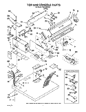 TOP AND CONSOLE PARTS Diagram and Parts List for REK2950KQ1  Roper Dryer