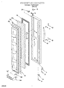 FREEZER DOOR Diagram and Parts List for 4YED20TKFN01  Whirlpool Refrigerator