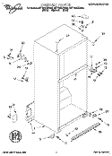 CABINET Diagram and Parts List for 8ET16NKXDG02  Whirlpool Refrigerator