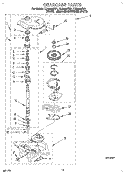GEARCASE Diagram and Parts List for LLN8233BN1  Whirlpool Washer