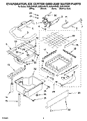 EVAPORATOR ICE CUTTER GRID AND WATER PARTS Diagram and Parts List for KUIS15NRHB7  KitchenAid Ice Maker