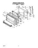 FREEZER DOOR Diagram and Parts List for KTRS20KAWH00  KitchenAid Refrigerator