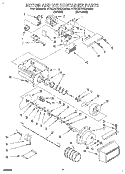 MOTOR AND ICE CONTAINER Diagram and Parts List for 4YED27DQAN00  Whirlpool Refrigerator