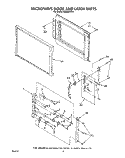 MICROWAVE DOOR AND LATCH Diagram and Parts List for RM288PXV5  Whirlpool Microwave Oven Combo