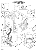 CABINET Diagram and Parts List for RGL4634BL2  Roper Dryer