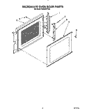 MICROWAVE OVEN DOOR Diagram and Parts List for SM980PEYN0  Whirlpool Microwave Oven Combo