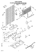 UNIT Diagram and Parts List for RT14ZKYKQ00  Roper Refrigerator