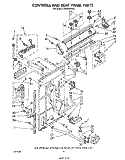 CONTROLS AND REAR PANEL Diagram and Parts List for LA5530XPW6  Whirlpool Washer