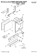 DOOR AND PANEL PARTS Diagram and Parts List for KUDS01VMMT7  KitchenAid Dishwasher