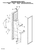 FREEZER DOOR PARTS Diagram and Parts List for KSRP25FTSS01  KitchenAid Refrigerator