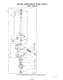 BRAKE AND DRIVE TUBE Diagram and Parts List for LA5460XTM0  Whirlpool Washer