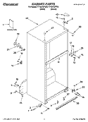 CABINET PARTS Diagram and Parts List for TT18AKXPQ03  Estate Refrigerator