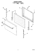 DOOR PARTS, MISCELLANEOUS PARTS Diagram and Parts List for FGP305KN1  Roper Range