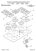 SECTION Diagram and Parts List for KGCT366GBL1  KitchenAid Cooktop