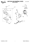 AIR FLOW AND CONTROL PARTS Diagram and Parts List for AD50DSS0  Whirlpool Dehumidifier