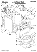 SECTION Diagram and Parts List for LEE9848BZ0  Whirlpool Dryer
