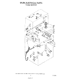 OVEN ELECTRICAL Diagram and Parts List for SM958PEPW1  Whirlpool Range