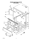 FRAME AND TANK Diagram and Parts List for KUDM220T6  KitchenAid Dishwasher