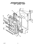 REFRIGERATOR DOOR, LIT/OPTIONAL Diagram and Parts List for ET18ZKXWW10  Whirlpool Refrigerator