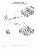 Part Location Diagram of W10567657 Whirlpool DISHRACK