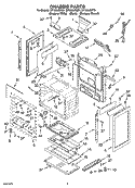 CHASSIS PARTS Diagram and Parts List for SF196LEMT0  Whirlpool Range