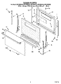 DOOR Diagram and Parts List for SF315PEKW0  Whirlpool Range