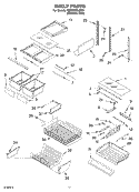 SHELF PARTS Diagram and Parts List for KBRP20ELSS01  KitchenAid Refrigerator