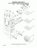 FREEZER LINER PARTS Diagram and Parts List for GD5DHAXVY04  Whirlpool Refrigerator