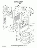 CABINET PARTS Diagram and Parts List for 7EWED1705YM0  Whirlpool Dryer