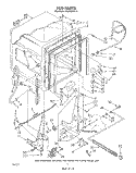 TUB , LITERATURE AND OPTIONAL Diagram and Parts List for DU8950XT3  Whirlpool Dishwasher